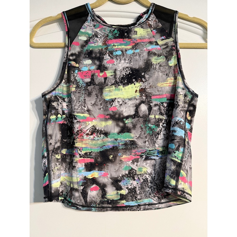 Lululemon Sculpt Tank 6 Multi Color Mesh Back Abstract Print Activewear Gym